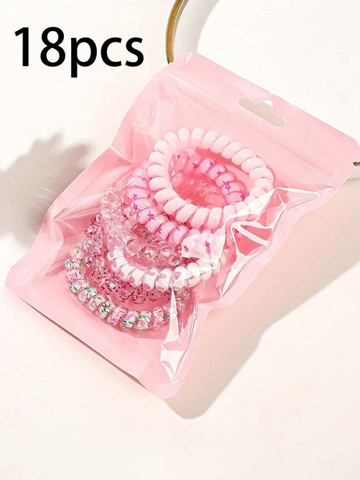 Diademas elásticas de 18pcs, accesorios para el cabello con divertidos estampados - Quierox - Tienda Online