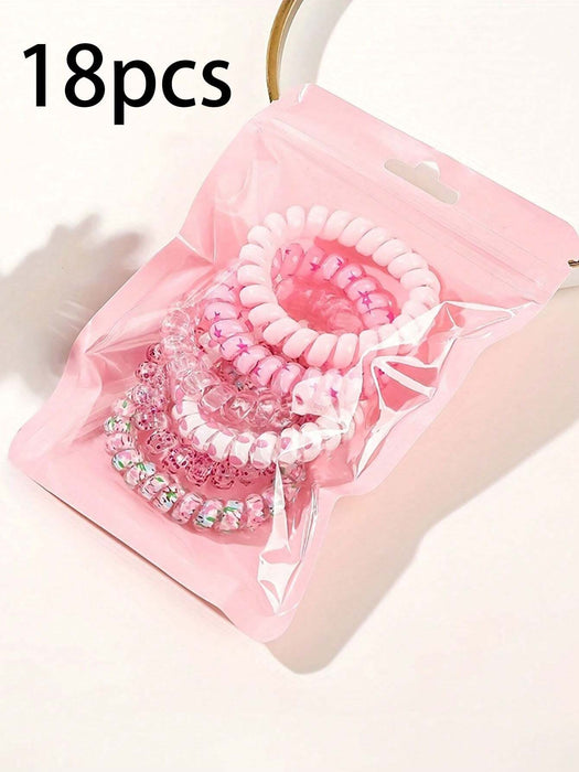 Diademas elásticas de 18pcs, accesorios para el cabello con divertidos estampados - Quierox - Tienda Online