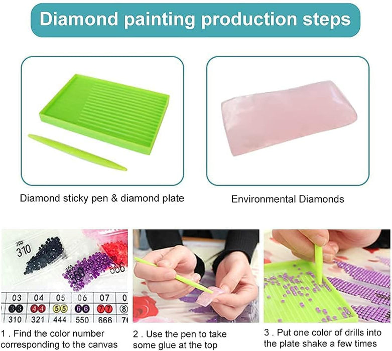 Diamond art club Rainbow rose 12.0 x 12.0 in - Quierox - Tienda Online