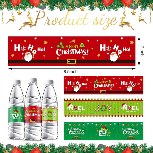 Dianelhall 81 piezas de decoraciones de Navidad, etiquetas para botellas de agua - Quierox - Tienda Online