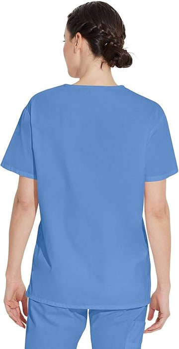 Dickies EDS Signature 83706 - Ropa quirúrgica para unisex con un bolsillo, cuello en V en popelina cepillada suave - Quierox - Tienda Online
