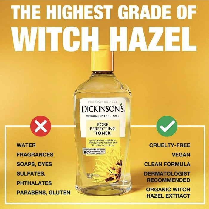 Dickinsons, Tónico perfeccionador de poros de hamamelis Originial, 3.3 onzas - Quierox - Tienda Online