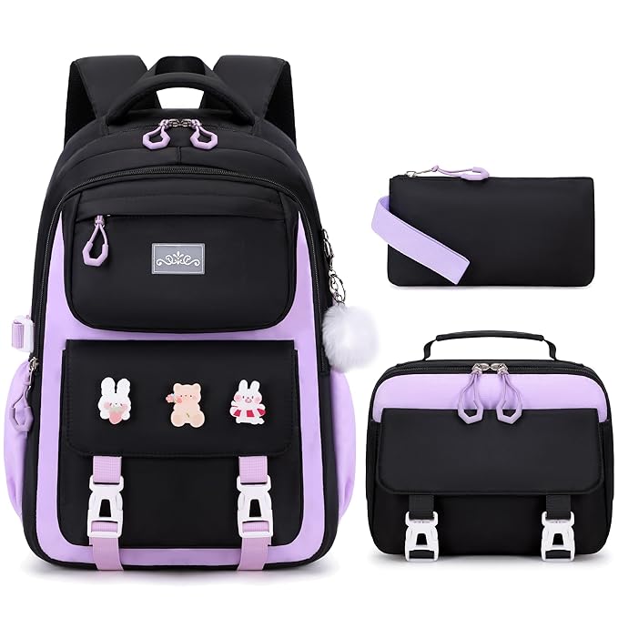 DIGOBAY Set de 6 piezas de mochila para niñas con lonchera bento para la escuela - Quierox - Tienda Online