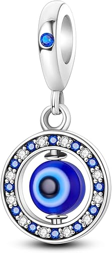 Dije de mal de ojo redondo para pulseras y collares - Quierox - Tienda Online