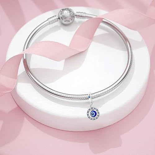 Dije de mal de ojo redondo para pulseras y collares - Quierox - Tienda Online