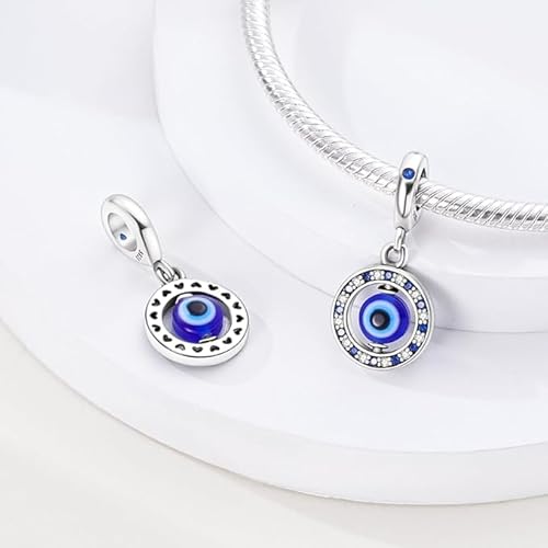 Dije de mal de ojo redondo para pulseras y collares - Quierox - Tienda Online