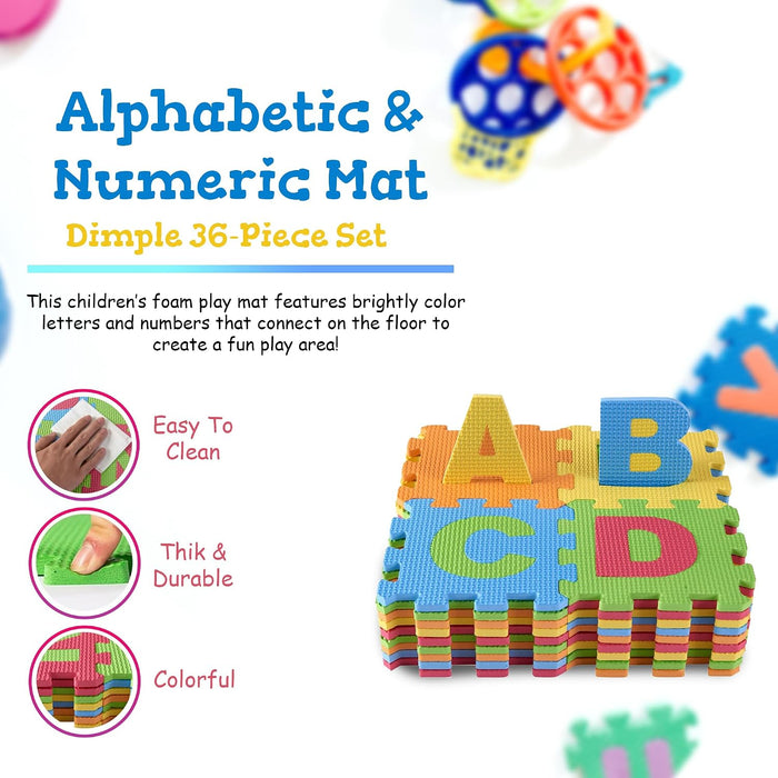 DIMPLE Tapete de juego de espuma para niños (72 piezas en total) 6.25 x 6.25 pulgadas - Quierox - Tienda Online