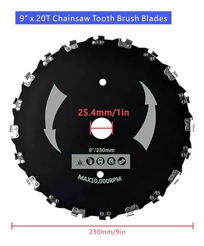 Disco De Corte Guadaña Con Cadena 9 /230 Mm - Quierox - Tienda Online