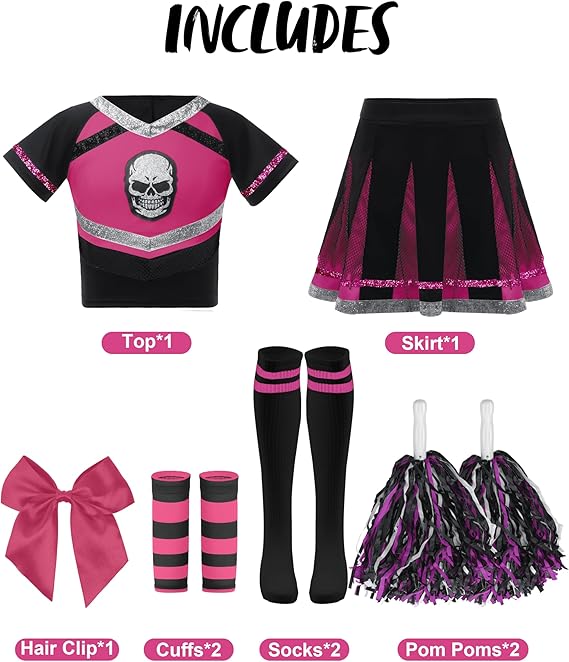 Disfraz de animadora para niña de Spooktacular Creations, disfraz de animadora espeluznante - Quierox - Tienda Online