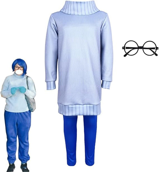 Disfraz de anime de tristeza para cosplay, disfraz de Halloween completo con peluca y gafas - Quierox - Tienda Online