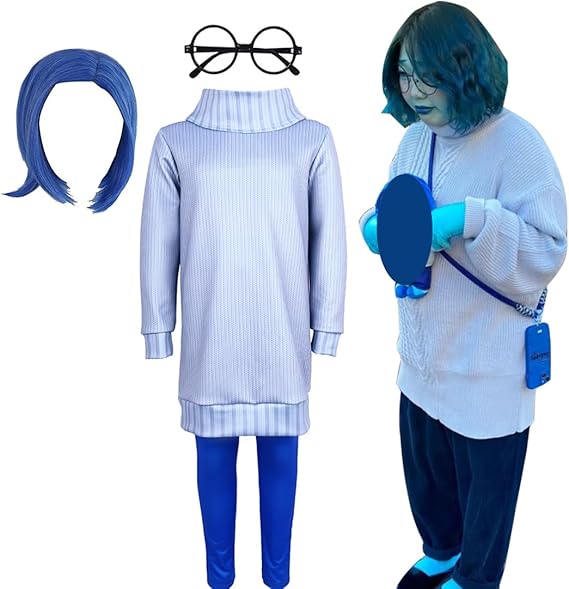 Disfraz de anime de tristeza para cosplay, disfraz de Halloween completo con peluca y gafas - Quierox - Tienda Online