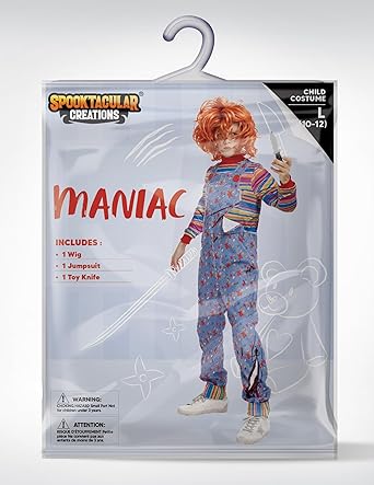 Disfraz de asesino infantil de Halloween, disfraz de muñeca de película de terror poseído - Quierox - Tienda Online