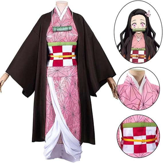 Disfraz de cosplay de anime para adulto, kimono, bata, disfraz de Halloween con accesorios y peluca - Quierox - Tienda Online