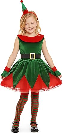 Disfraz de elfo para niña, vestido de elfo de Navidad - Quierox - Tienda Online