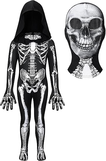 Disfraz de esqueleto para niños, overol de Halloween 3D para niños - Quierox - Tienda Online