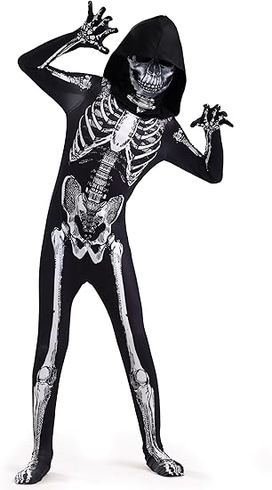 Disfraz de esqueleto para niños, overol de Halloween 3D para niños - Quierox - Tienda Online