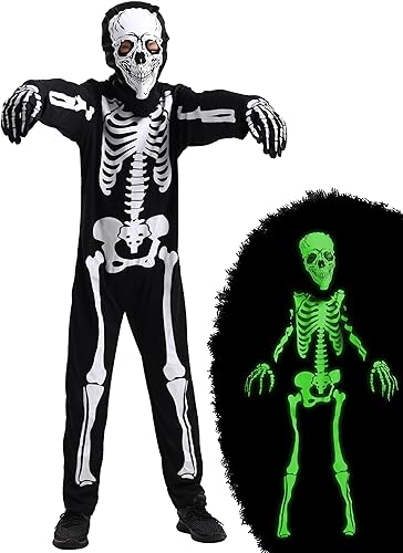 Disfraz de esqueleto que brilla en la oscuridad para niños - Quierox - Tienda Online