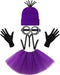 Disfraz de Halloween: gorro morado, guantes negros, tutu y gafas de segurida - Quierox - Tienda Online