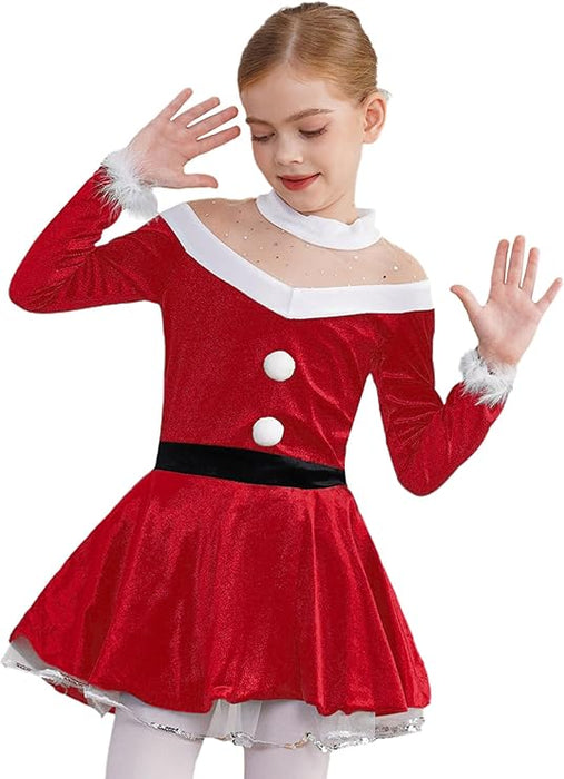 Disfraz de Navidad de invierno dPois para niñas, disfraz de Papá Noel - Quierox - Tienda Online