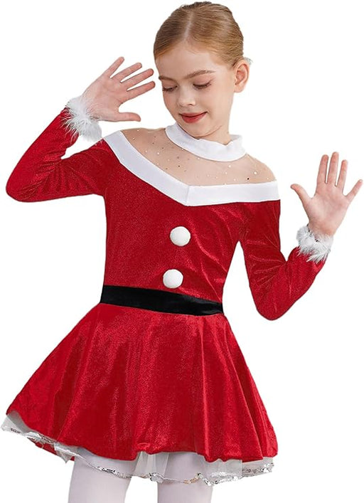 Disfraz de Navidad de invierno dPois para niñas, disfraz de Papá Noel - Quierox - Tienda Online