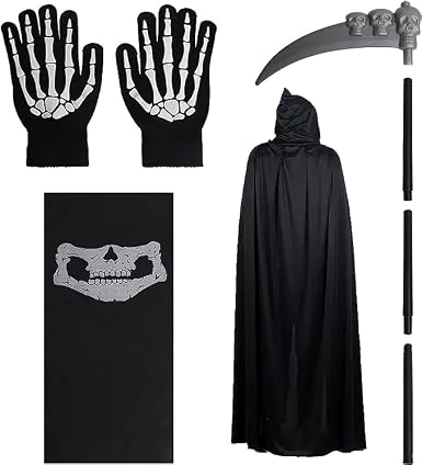 Disfraz de parca de Halloween, disfraz de fantasma aterrador de Halloween para adultos - Quierox - Tienda Online