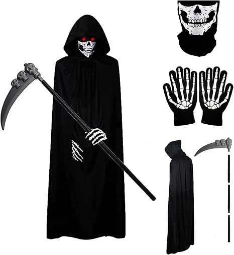 Disfraz de parca de Halloween, disfraz de fantasma aterrador de Halloween para adultos - Quierox - Tienda Online