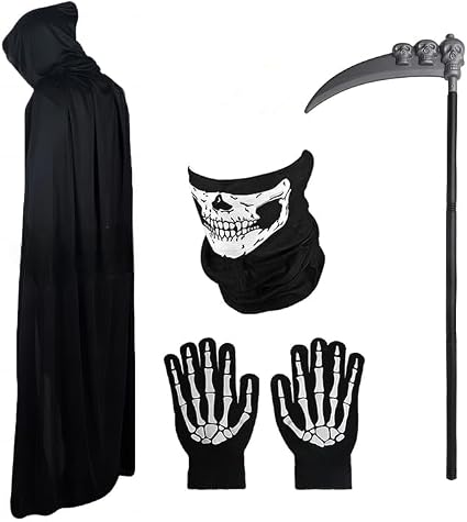 Disfraz de parca de Halloween, disfraz de fantasma aterrador de Halloween para adultos - Quierox - Tienda Online