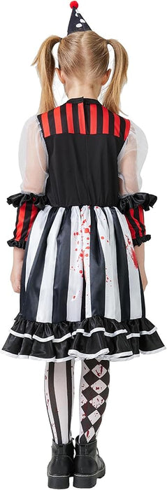 Disfraz de payaso aterrador para niñas, vestido de bufón asesino espeluznante - Quierox - Tienda Online