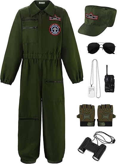 Disfraz de piloto de combate para niños, traje de vuelo de la Fuerza Aérea, disfraz para Halloween - Quierox - Tienda Online