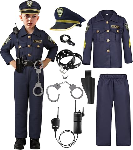 Disfraz de policía de Neilyoshop para niños, uniforme de policía para Halloween - Quierox - Tienda Online
