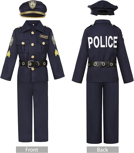 Disfraz de policía de Neilyoshop para niños, uniforme de policía para Halloween - Quierox - Tienda Online