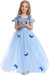 Disfraz de princesa para niña Lestore, vestido de mariposa azul - Quierox - Tienda Online