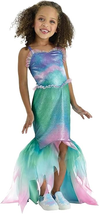 Disfraz de Sirenita Ariel de Party City para niña: vestido azul, verde y violeta degradado. - Quierox - Tienda Online