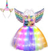 Disfraz de unicornio para niñas con luz LED y tutú - Quierox - Tienda Online