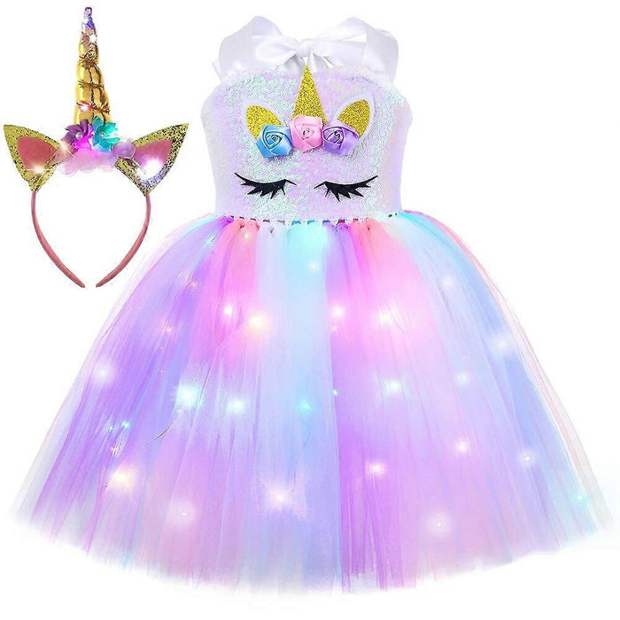 Disfraz de unicornio para niñas Disfraz LED Iluminación - Quierox - Tienda Online