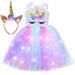 Disfraz de unicornio para niñas Disfraz LED Iluminación - Quierox - Tienda Online