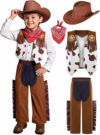 Disfraz de vaquero para niños y niñas, conjunto de cosplay para Halloween - Quierox - Tienda Online