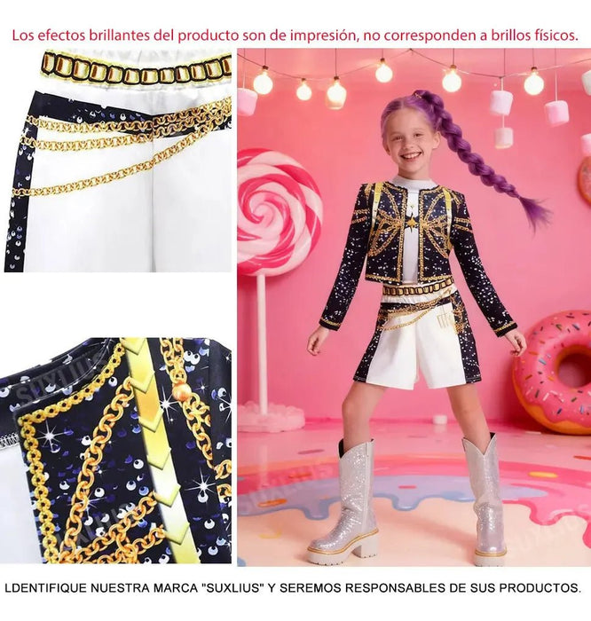 Disfraz Infantil De K-pop Demon Hunters Rumi Zoey Mira Para Niñas - Quierox - Tienda Online