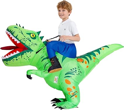 Disfraz inflable de dinosaurio para niños que montan en T Rex, disfraz de Halloween divertido para niños y niñas - Quierox - Tienda Online