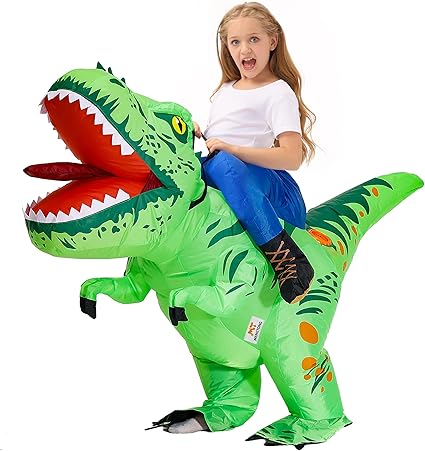 Disfraz inflable de dinosaurio para niños que montan en T Rex, disfraz de Halloween divertido para niños y niñas - Quierox - Tienda Online