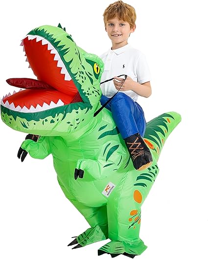 Disfraz inflable de dinosaurio para niños que montan en T Rex, disfraz de Halloween divertido para niños y niñas - Quierox - Tienda Online