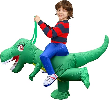 Disfraz inflable infantil de jinete de dinosaurio, disfraz inflable de T-REX - Quierox - Tienda Online