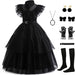 Disfraz negro para niñas, fiesta de cumpleaños, Halloween - Quierox - Tienda Online