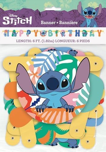 Disney Lilo and Stitch 'Happy Birthday' - Pancarta multicolor articulada - Quierox - Tienda Online