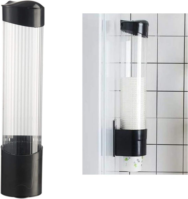 Dispensador de vasos de papel, organizador de plástico, práctico contenedor para cocina y oficina, plástico premium, 7,5 cm, 50 vasos - Quierox - Tienda Online