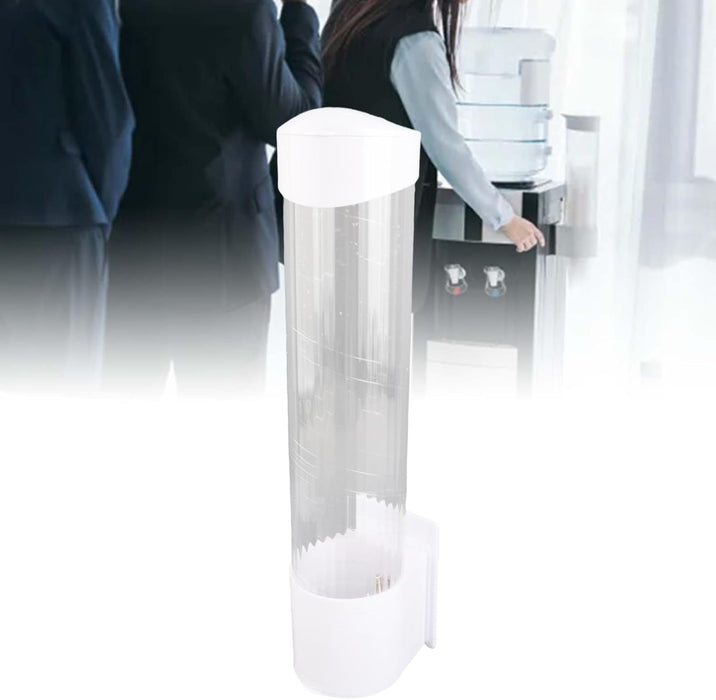 Dispensador de vasos de papel, organizador de plástico, práctico contenedor para cocina y oficina, plástico premium, 7,5 cm, 50 vasos - Quierox - Tienda Online