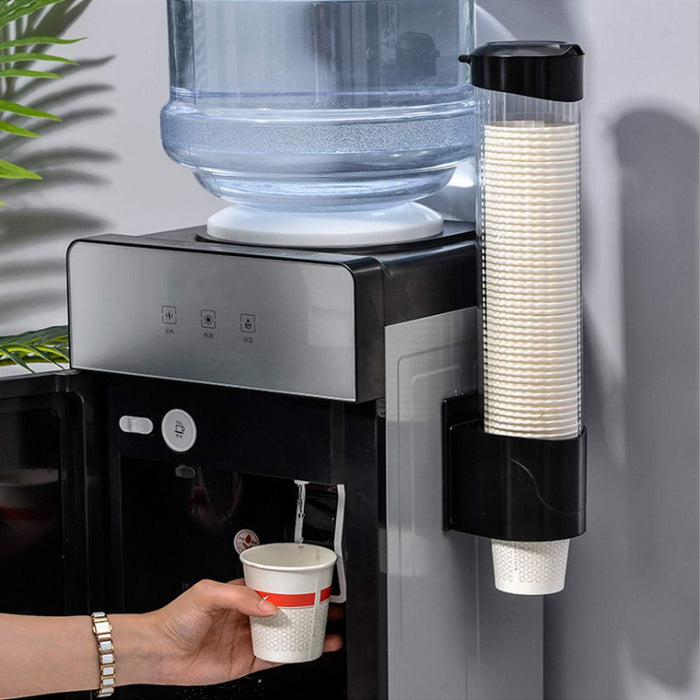 Dispensador de vasos de papel, organizador de plástico, práctico contenedor para cocina y oficina, plástico premium, 7,5 cm, 50 vasos - Quierox - Tienda Online