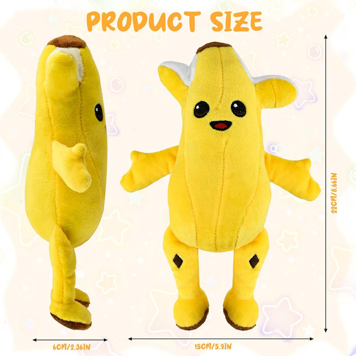 Divertido animal de peluche de plátano humano pelado para niños y fanáticos, color amarillo - Quierox - Tienda Online