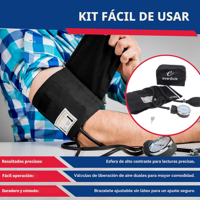 Dixie EMS tensiómetro aneroide de lujo con mango para la presión arterial Negro - Quierox - Tienda Online