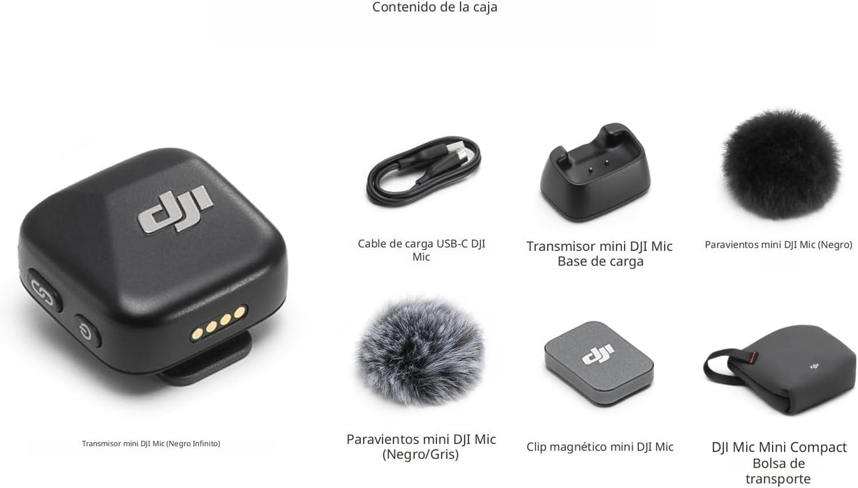 DJI Mic Mini Transmisor, Ultraligero, Micrófono Lavalier Inalámbrico para DJI Action 5 Pro/Osmo - Quierox - Tienda Online